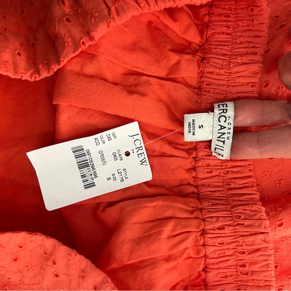 J. CREW Asymmetrical Eyelet Skirt in Coral Size S - Picture 3 of 6